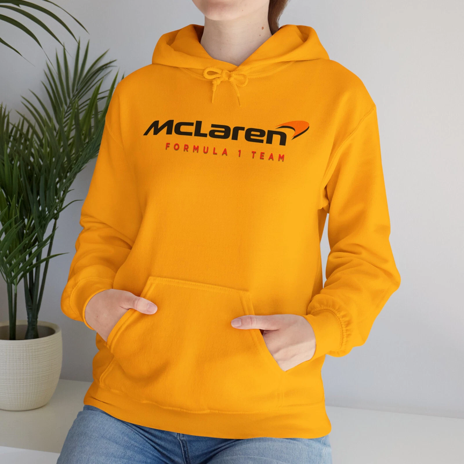 USA Mclaren F1 design automotive racing sports Gold hoodie size S - 5XL hooded