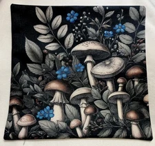 Mushroom Enchanted Forest Nature Tapestry Linen Throw Pillow Cover Home Decor
