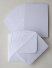 Card Blanks & Envelopes A6 6x6 5x7 A5 4x4 5x5 7x7 8x8 White Ivory XMAS Red Green
