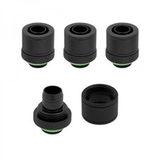 Image of Corsair Hydro X Series XF Black Compression 10/13mm ID/OD Fittings - Four Pack
