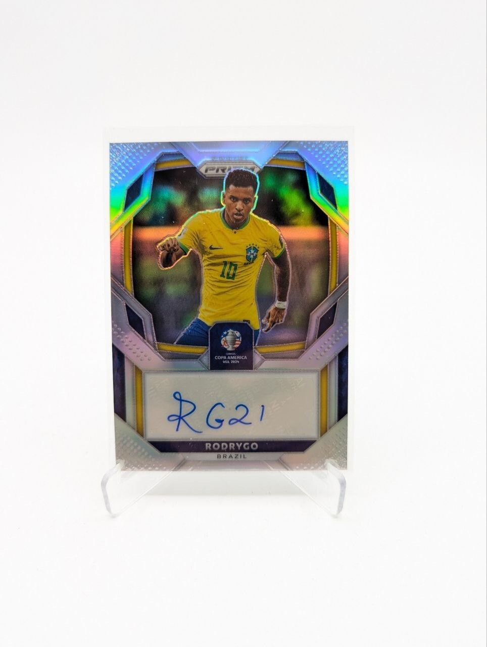 2024 Panini Prizm Copa America RODRYGO Brazil Real Madrid Silver Auto #25/25