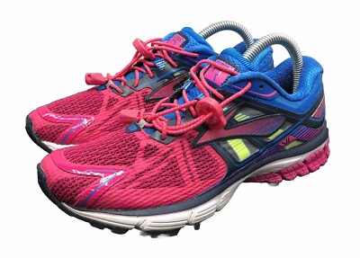 Brooks Ravenna Running Shoes Pink Blue White Quick Laces
