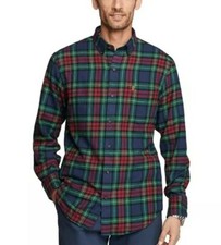 New IZOD Men's Classic Fit Flannel Easy-Care Button-Down Shirt Long Sleeves