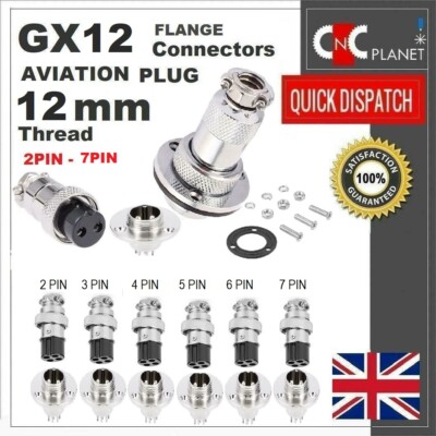 Luftfahrt Stecker 2 3 4 5 6 7 Pin 12mm GX12 Metall Panel Kabelverbinder Stecker Buchse