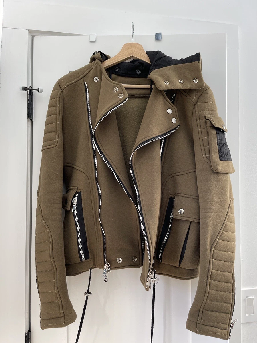 Veste Biker Balmain SS15 En Denim Waxé épais - Fabriqué Au Japon - Taille S - Prototype ShowRoom - Très Bon état