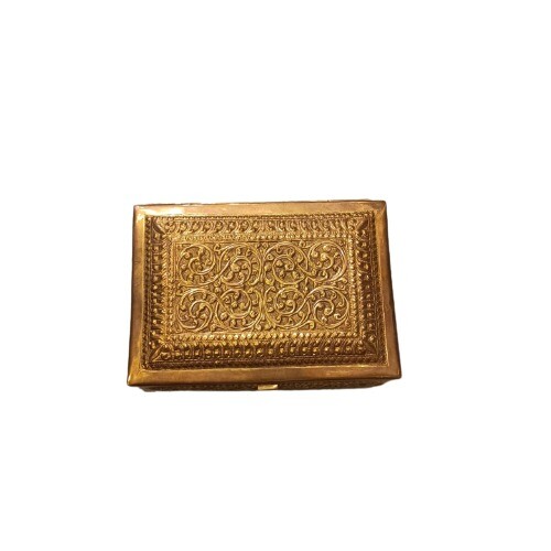 Home Deco Brass Storage Jewellery Box Small Traditional Hand Made Sri Lanka NEW - Picture 3 of 6