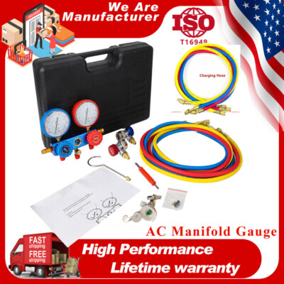 HVAC AC AC Diagnostic Refrigerant Kit AC Manifold Gauge Set Car Auto Service Kit