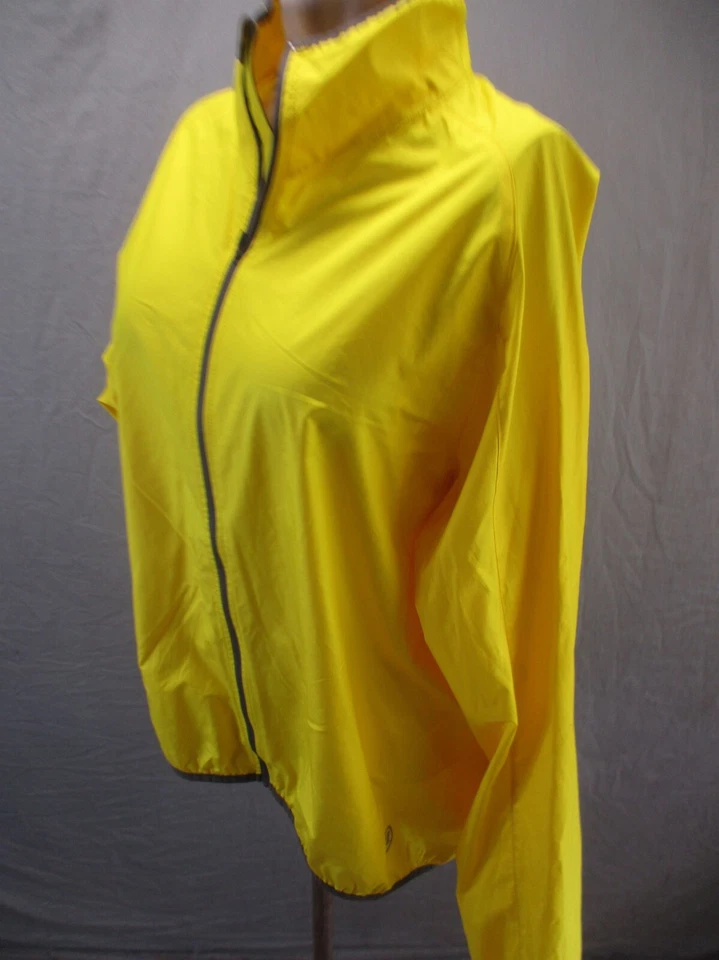 NOVARA Size L Mens Yellow Full Zip Stand Collar Cycling Athletic Windbreaker 020 - Image 3 of 4