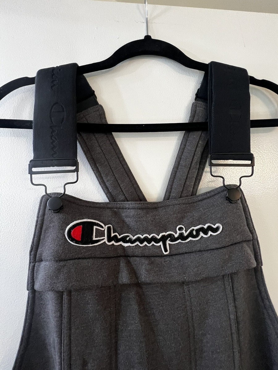 Champion Super Fleece Sweatpants Overalls Logo Gray Men's