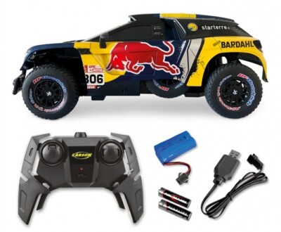 Carson 500404311 - 1:16 RC Peug.Rally 3008 DKR LOEB 19 100% - Neu