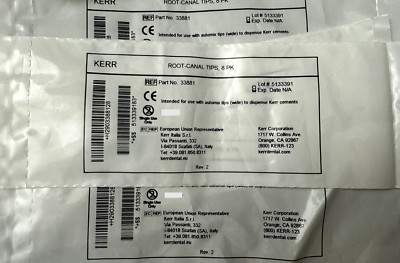 Kerr Endodontic Root-Canal Tips  8 PK REF 33881 for Automix Cements Wide Maxcem
