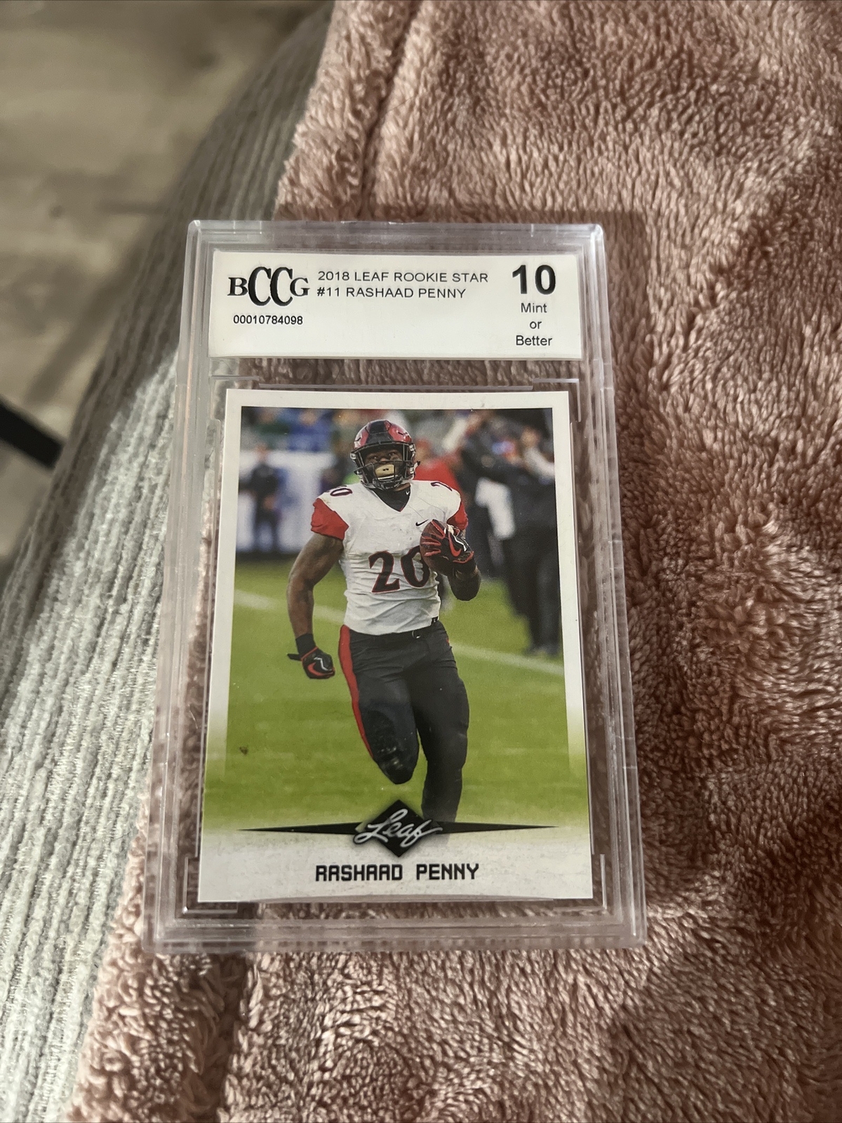 2018 Leaf Rookie Star #11 Rashaad Penny Rookie Card BCCG 10 - Eagles