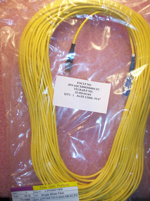 QTY (1) J-HY-AQ-CX-H-0030-DB-SC/FC SINGLE MODE FIBER OPTIC PATCH CORD 30 METERS