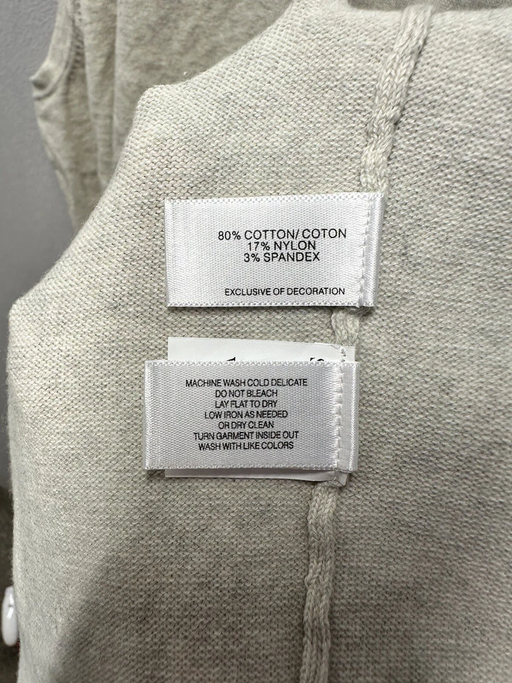 NEW Cutter & Buck Men’s Douglas Cotton Blend Sweater Vest Sand Size 2XT - Image 4 of 4