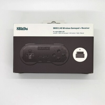 8Bitdo 2.4G Wireless Super Nintendo Controller w/ Receiver SNES Transparent Blk