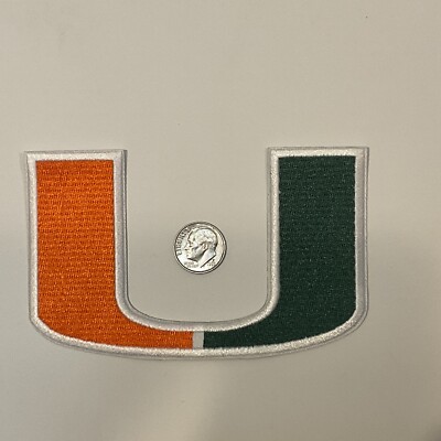 University of Miami hurricanes Vintage Embroidered Iron On Patch 3” X
