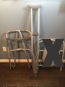 Cardinal Health CA901TL Crutches, & Drive 10244-1 walker - New Local Pickup