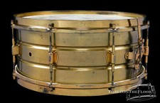 1920s Leedy 'All Metal' Model Snare Drum Lacquered Brass : 6 x 14