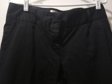 VTG 96 Old Navy Women's Low Black Pants Flare Deco Back Belt Size 10