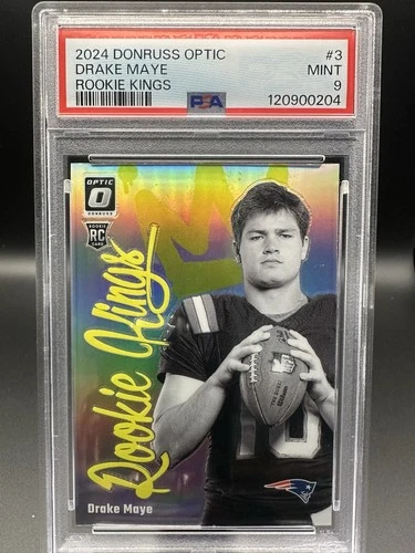 DRAKE MAYE 2024 Donruss Optic Rookie Kings #3 PSA 9 RC SSP Case Hit PATRIOTS