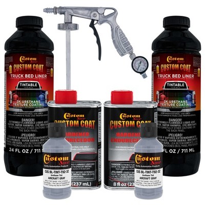 36300 Aircraft Gray T92 Urethane Spray-On Truck Bed Liner, 2 Quart Spray Gun Kit