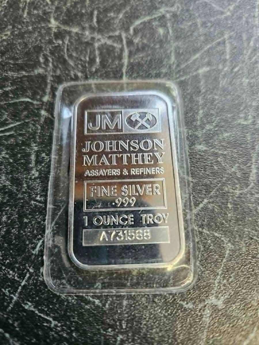 Johnson Matthey .999 Fineness Silver Bullion Rounds 1 oz Precious