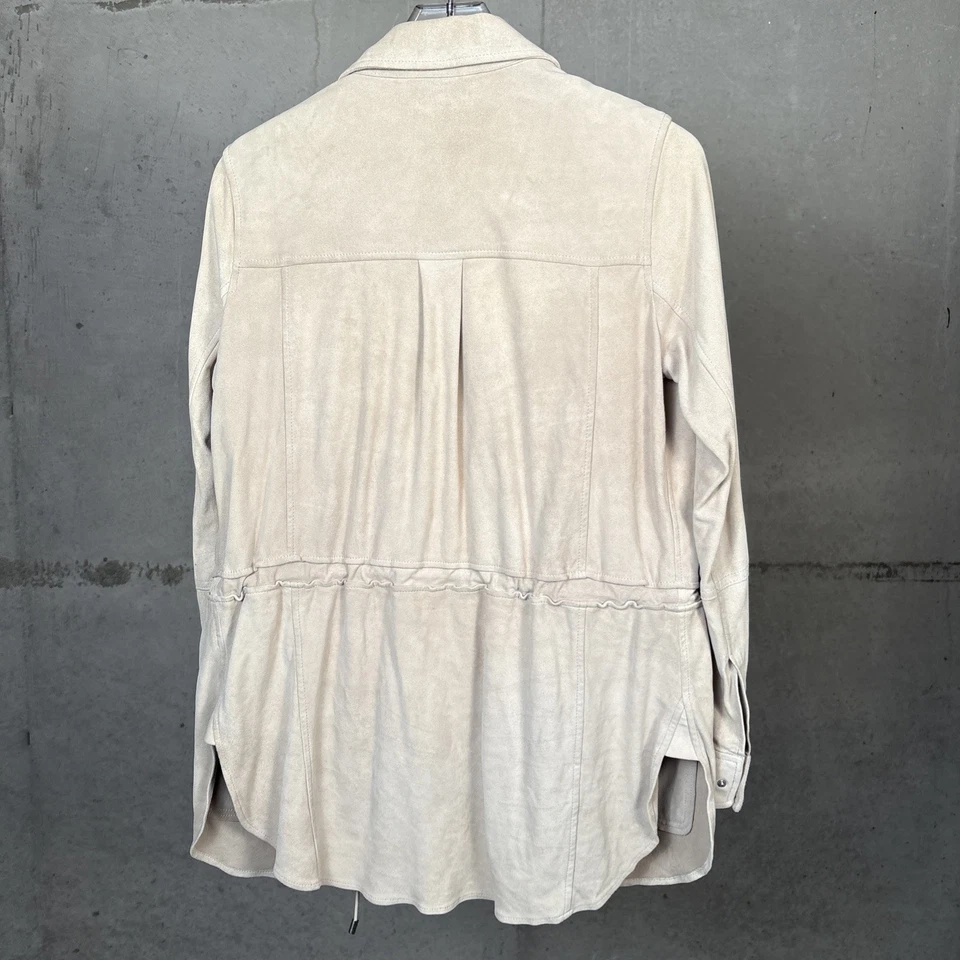 Chaqueta de piel de cordero para mujer VINCE talla Gamuza beige pequeña Foto 2 de 4