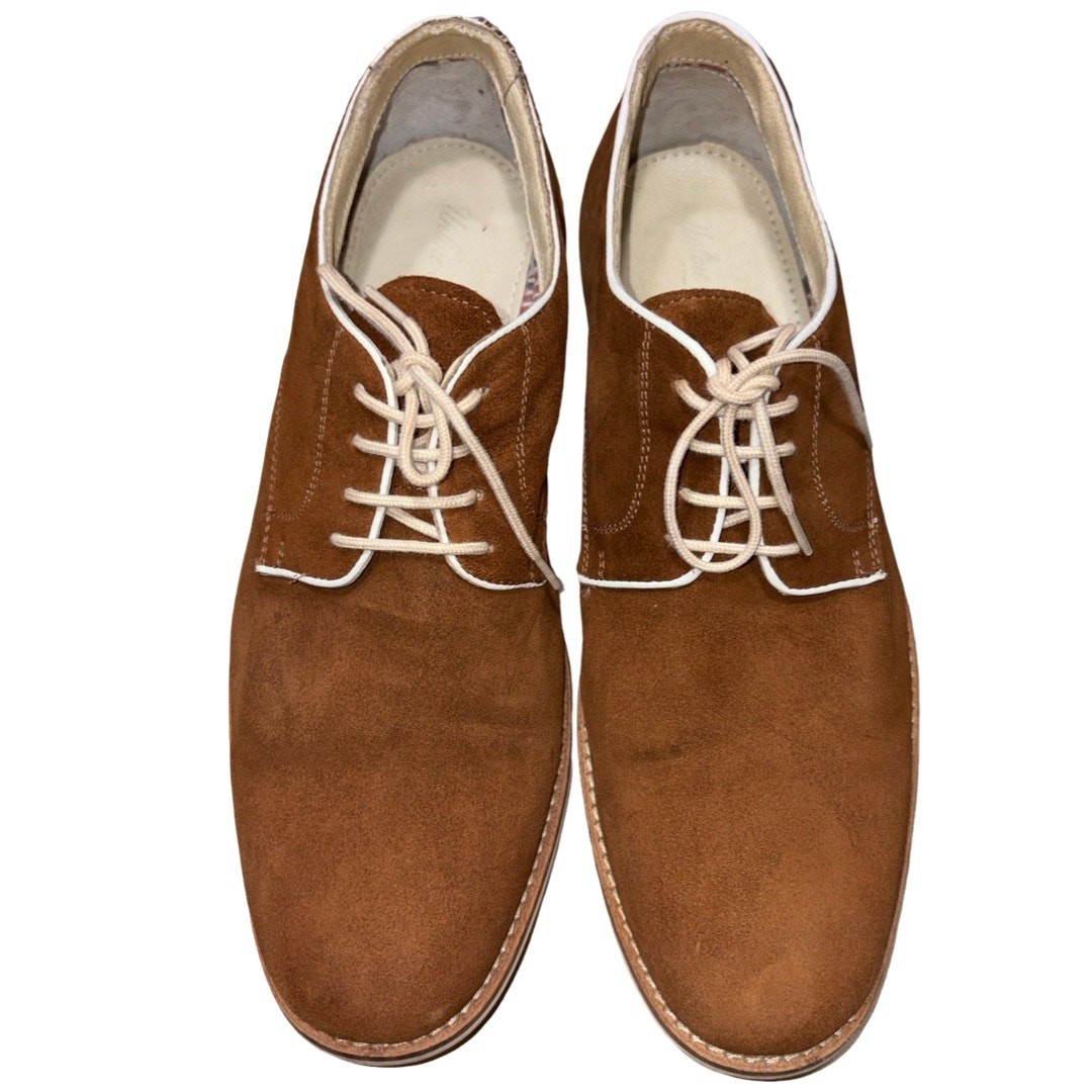 Unline by Alfredo Bannister Brown Suede Oxford Shoes Size: EU 43
