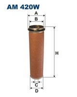 SekundäRluftfilter Filtron AM 420W Filtereinsatz FüR CM Mercedes VW 80 Trac MB