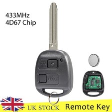 50171 For Toyota RAV4 Prado Avensis Remote Car Key Fob 2 Button 433MHz 4D67 Chip