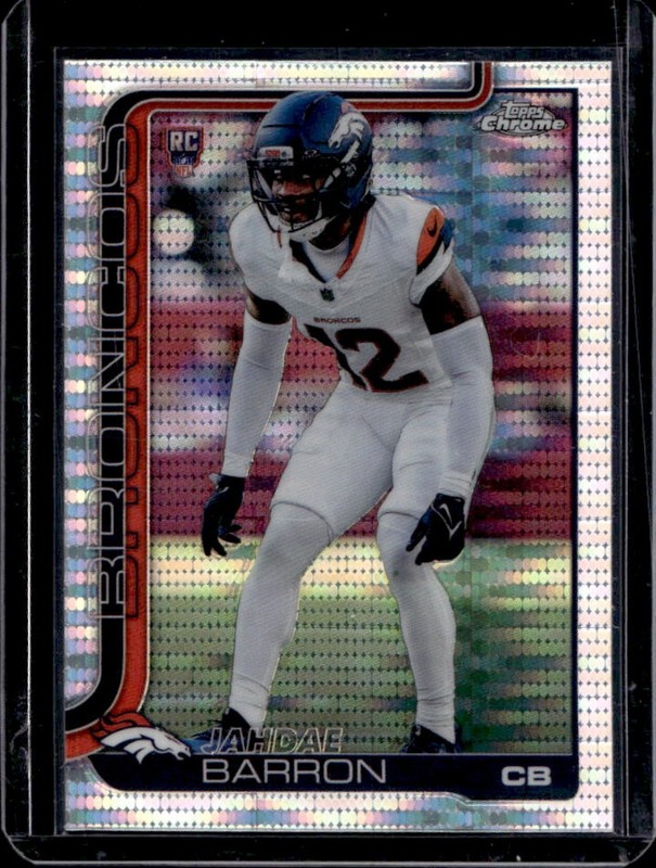 2025 Topps Chrome Jahdae Barron RC Pulsar Refractor #359 Broncos Rookie