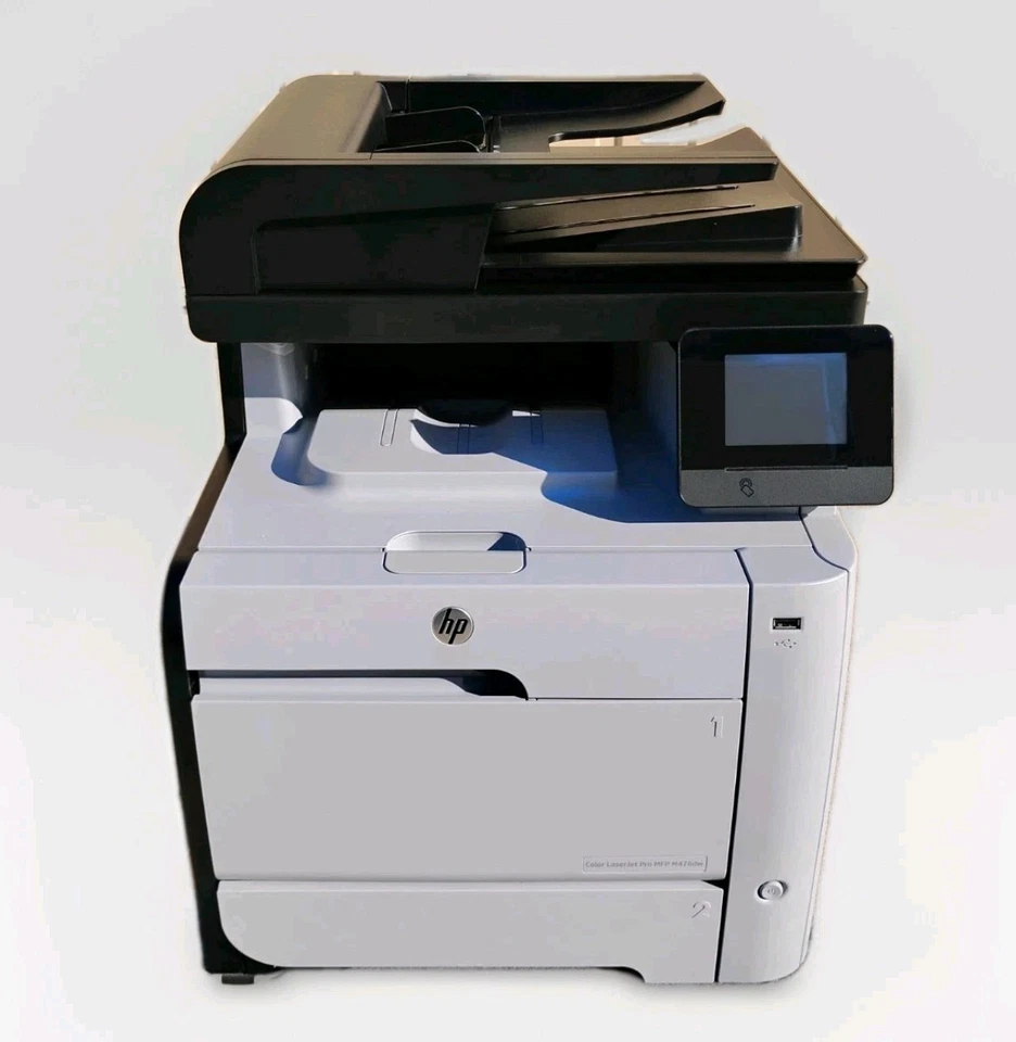 HP Color LaserJet MFP M476dw Printer AIO Duplex Wi-Fi Fax Copy 3.5" Touch CF387A - Image 2 of 4