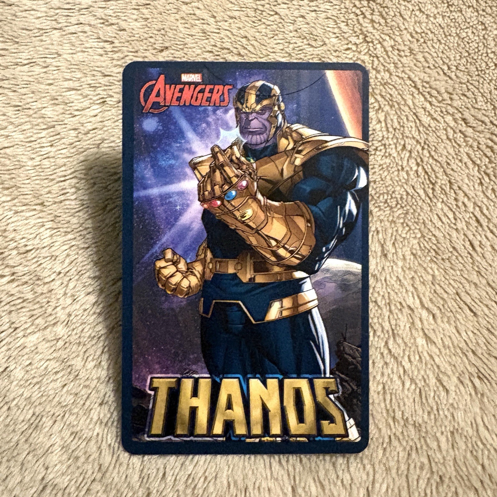 Marvel Avengers Thanos Coin Pusher Card 007 **RARE** With Barcode