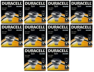 10 x DURACELL 35 Watt ECO Halogen Spot,GU 5.3 -Warmweiß & Dimmbar 30% Ersparniss