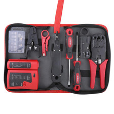 9Pc Network Cable Tester Tool Kit Set for CAT5, CAT6, RJ11, RJ45. Ethernet LAN C