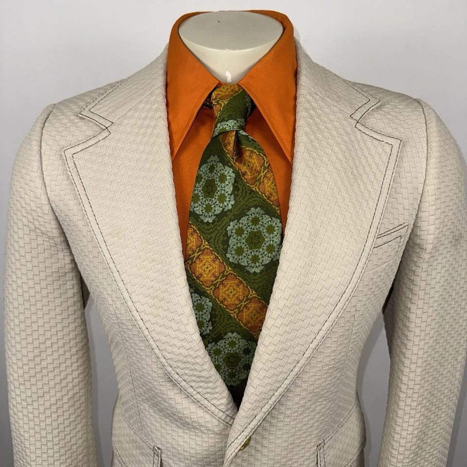 Chaqueta Blazer De Colección Años 60 70 Para Hombre Traje de Ocio Stanley Abrigo Deportivo Negro Pequeño 38 Foto 3 de 4