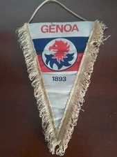 GAGLIARDETTO PENNANT VINTAGE '80 FOOTBALL CALCIO GENOA 1893. VECCHIO GRIFONE