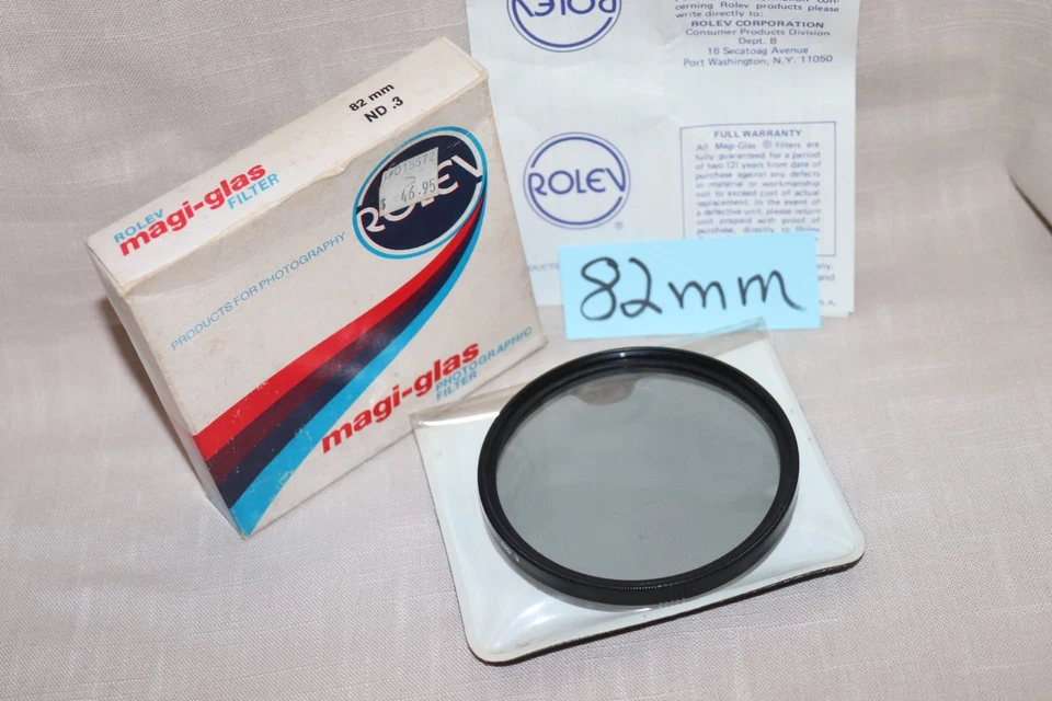 NEW Vtg ROLEV 82mm ND0.3 Neutral Density FILTER West Germany 82mm 1 Stop ND2x - Image 3 of 4