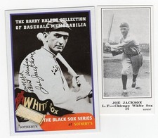 Joe Jackson Lot of 2 Sotheby's Black Sox Series/ Reprint of 1915 M101-1