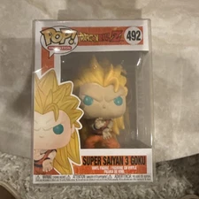 Funko pop DBZ 492 Super saiyan 3 Goku mint Condition With Box Protector