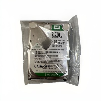 Western Digital WD Green 2TB 2.5'' SATA  5400RPM HDD WD20NPVX Laptop Hard Drive