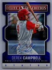 2014 Panini Elite Extra Edition #18 Derek Campbell Signature Status Blue #/50