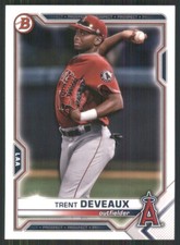 2021 Bowman Draft #BD-133 Trent Deveaux Los Angeles Angels 50514