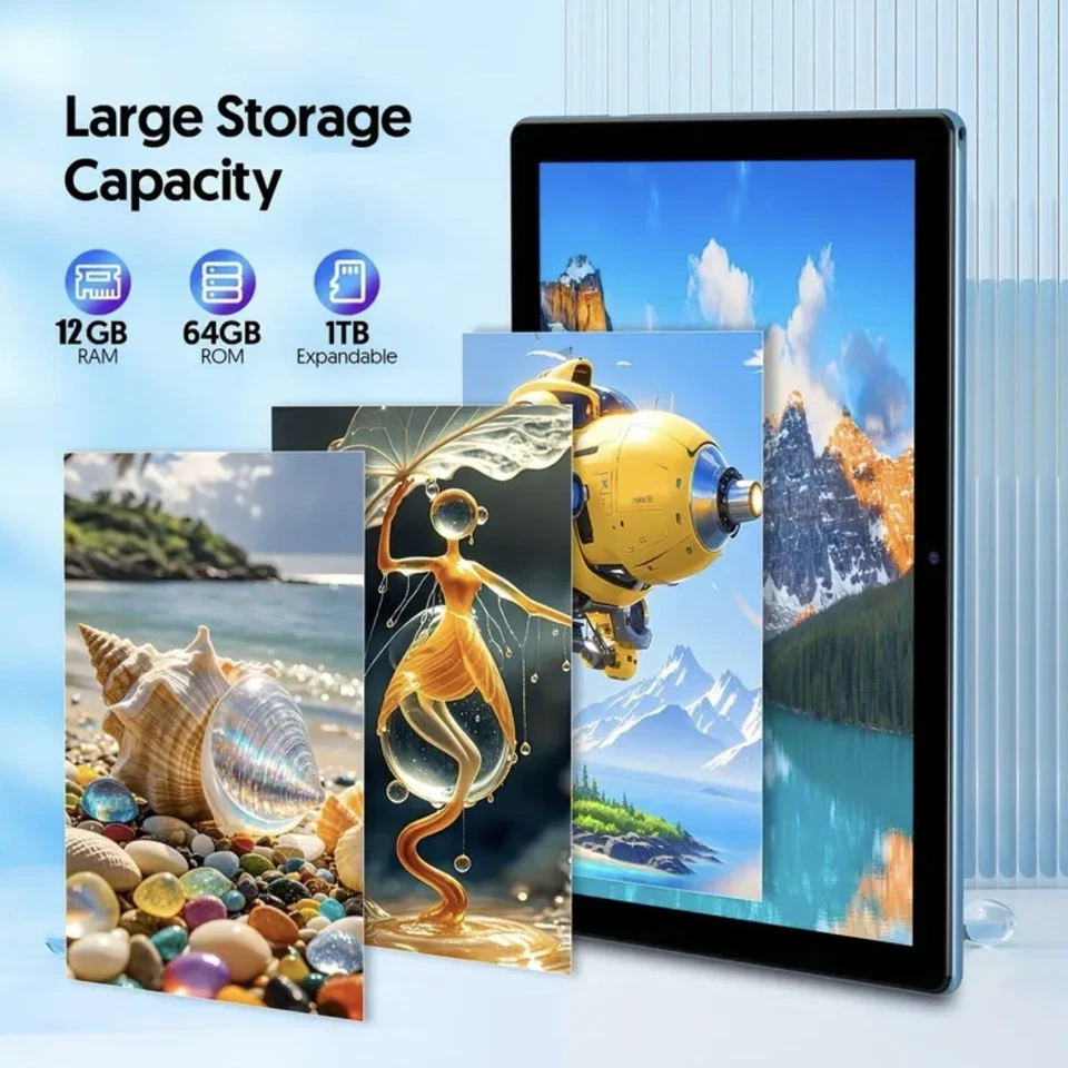 Tablet 2024 Latest Android 14 Tablet 10 Inch 2 in 1 Tablet with Keyboard 64GB - Image 3 of 4