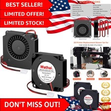 Powerful 40x10mm 12V Blower Fan with 7500 RPM - Silent Cooling Solution, 2 Pack