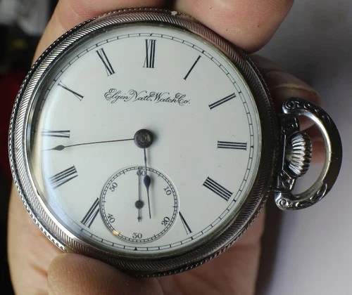 Vintage 1896 Elgin 15j Hunter  Pocket Watch  18s Grade 141 Running *NICE*