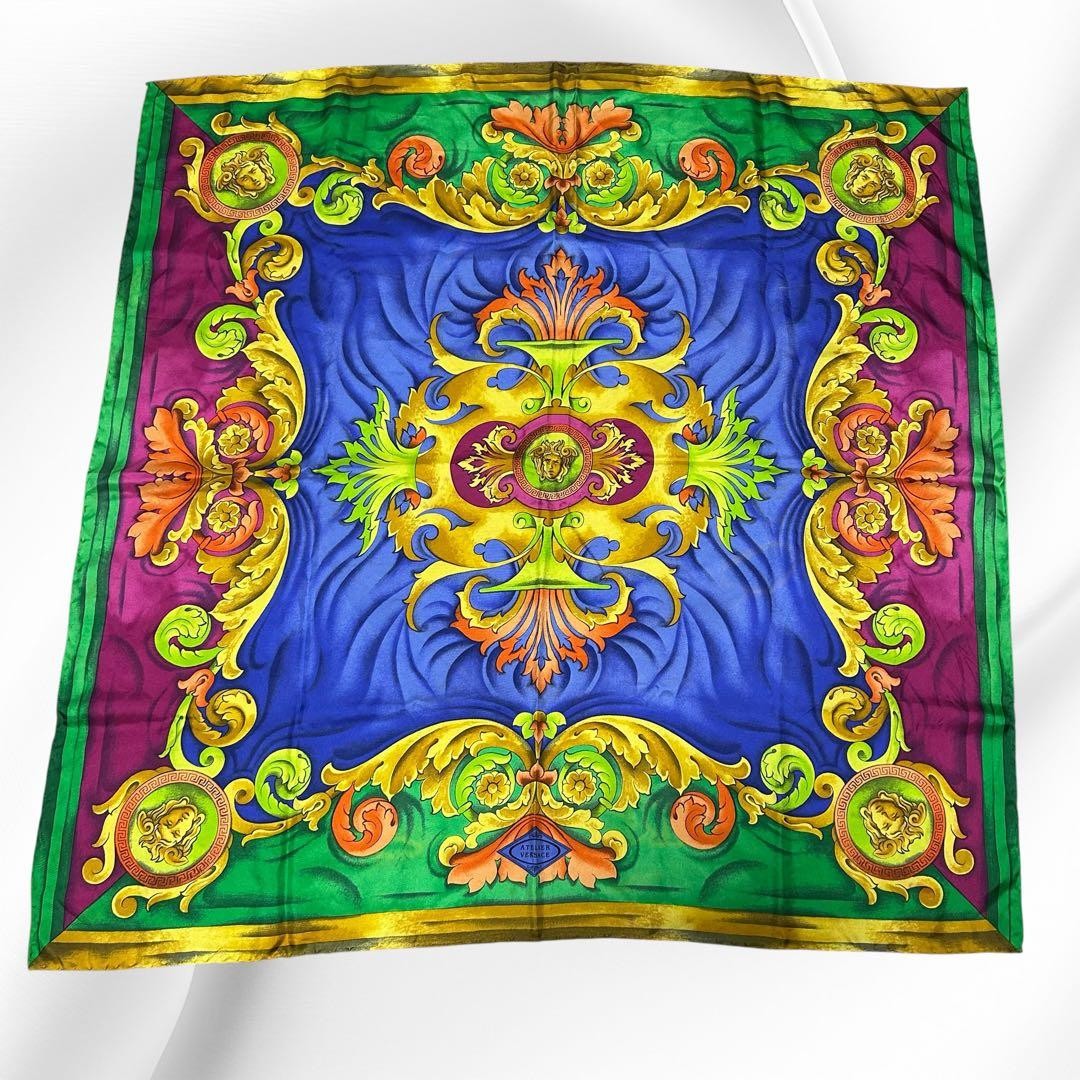‼ ︎ Versace Large Scarf Baroque Pattern Multicolo… - image 2