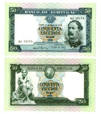 u Billete de reproducción Portugal 50 Escudos 1960 Pick #164 4119R