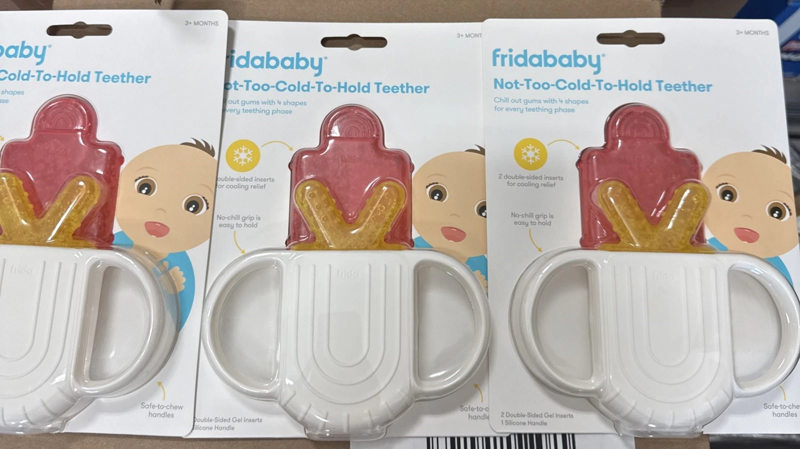 3?packs Fridababy Not too Cold To Hold Teether New Baby