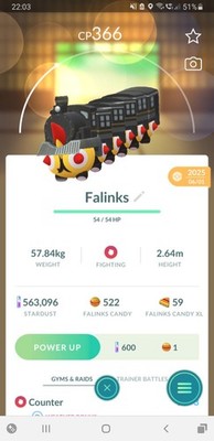  Non Shiny Falinks (Legios) Train Conductor Pokemon GO  Exchange 20k